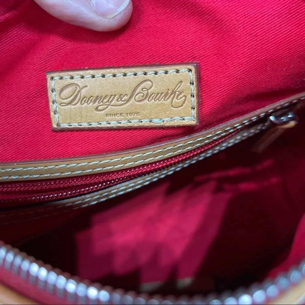 Dooney & Bourke Patterson Leather PAIGE Sac Hobo Shoulder Bag Tassel Wine Color